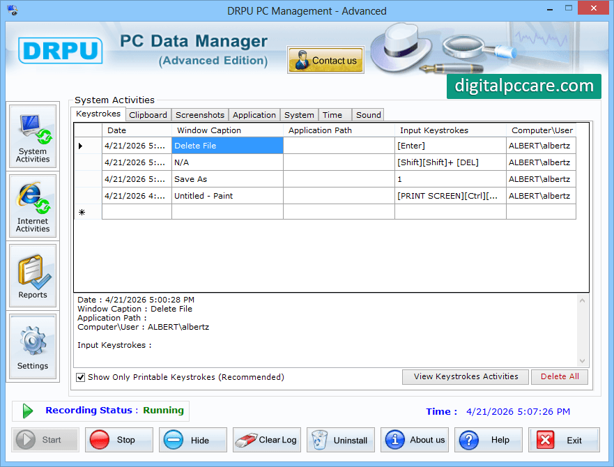 Advanced KeyLogger Software